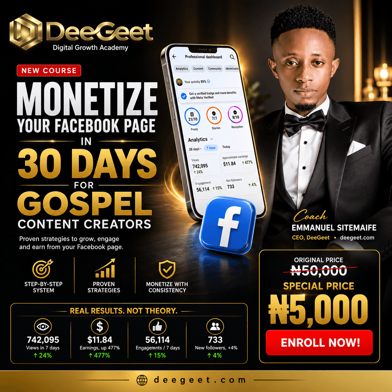 Facebook Course Banner By Deegeet