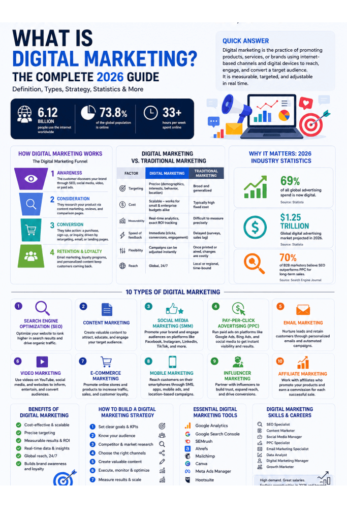 What is Digital Marketing The Complete 2026 Guide (Definition, Types & Strategy)